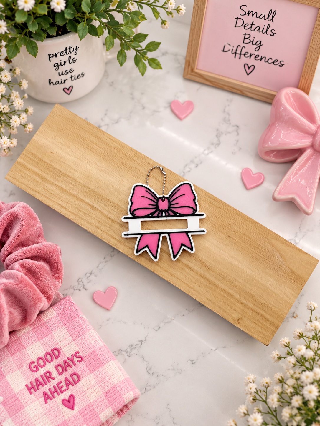 Bow Hair Tie Holder