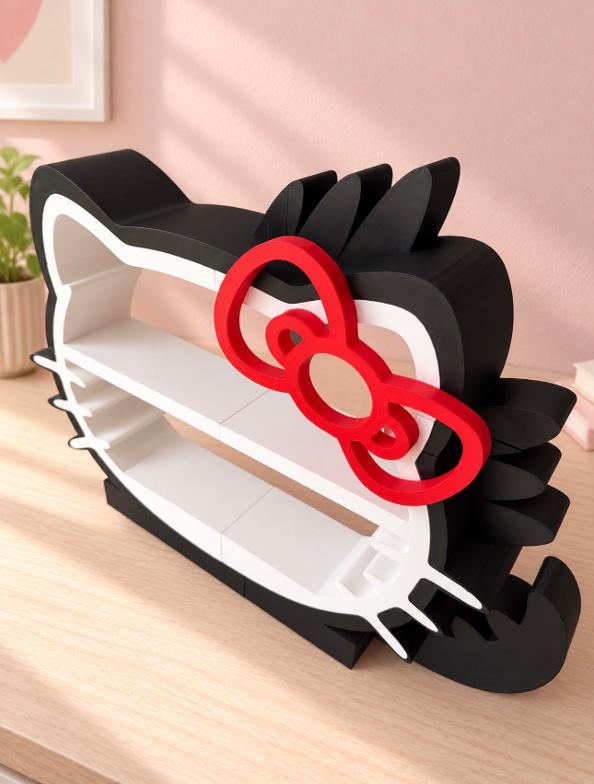 Hello Kitty x Godzilla Inspired Trinket Display Shelf